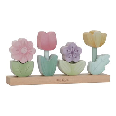 Little Dutch 7330 FSC Holz Stapelspiel Steckspiel Blumen - Fairy Garden im Sale